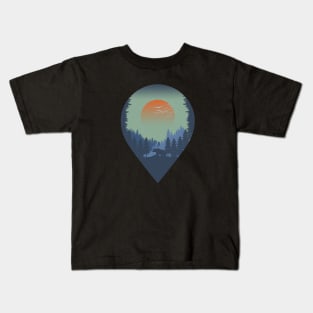 pine trees - forest nature Kids T-Shirt